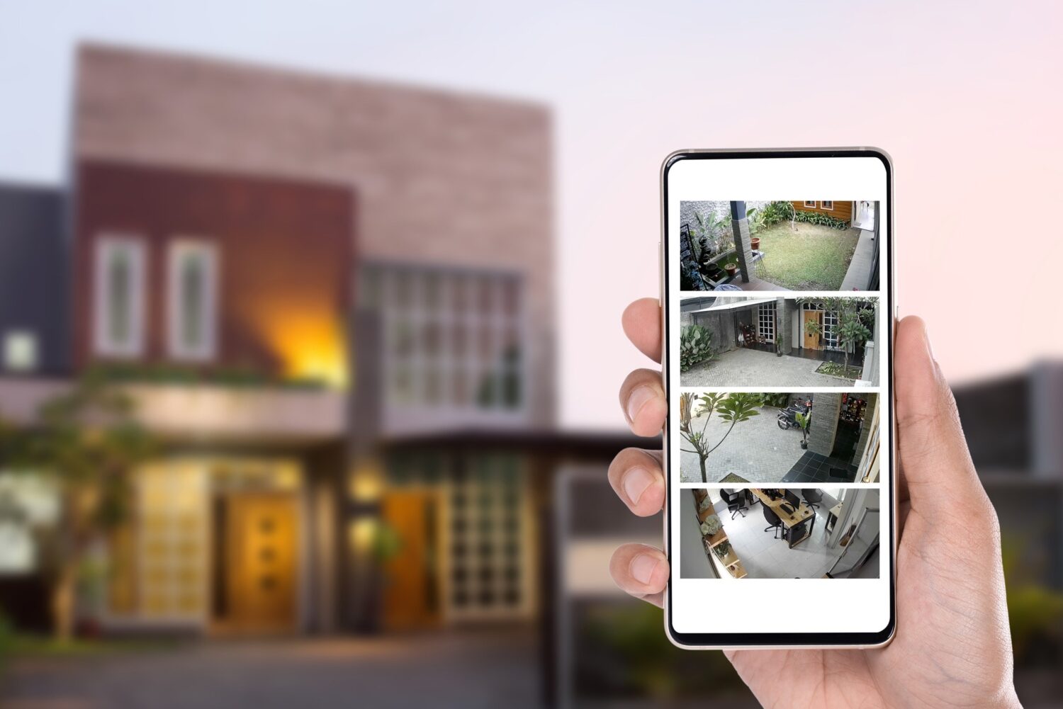 gesture of hand monitoring cctv via mobile phone app